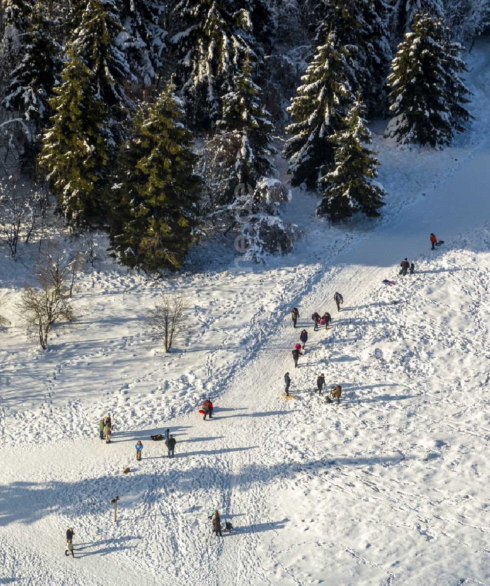 Luftbild Winterberg - Wintersportgebiet Skiliftkarussell Winterberg bei Kahler Asten im Bundesland Nordrhein-Westfalen NRW