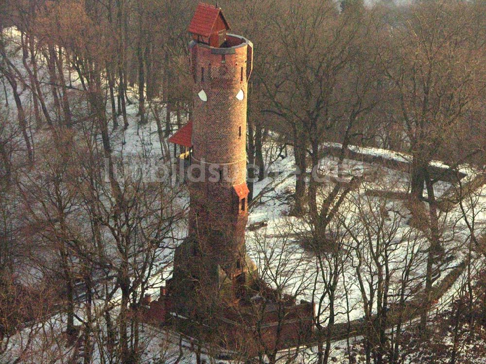 Bad Freienwalde / Brandenburg von oben - Winterstimmung auf dem Bismarckturm Bad Freienwalde 24.01.2006