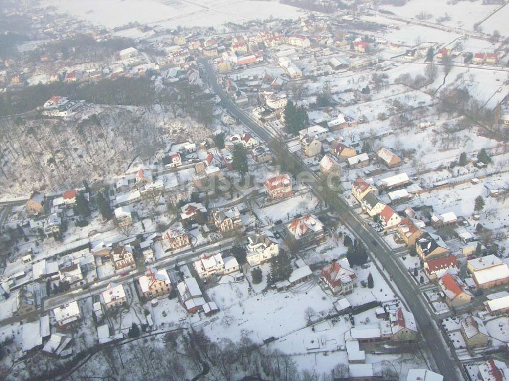 Luftaufnahme Falkenberg / Mark / Brandenburg - Winterstimmung in der Kleinstadt Falkenberg / Mark 24.01.2006