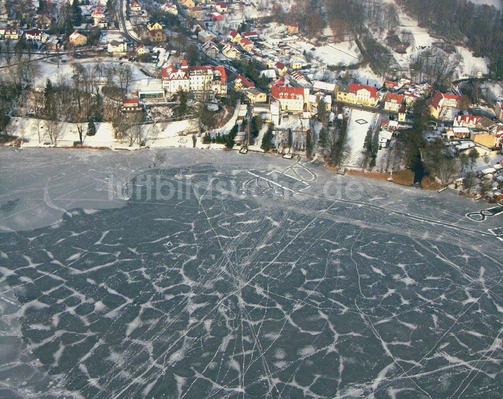 Luftbild Buckow / Brandenburg - Winterstimmung in der Kurstadt Buckow am Schermüzelsee 24.01.2006