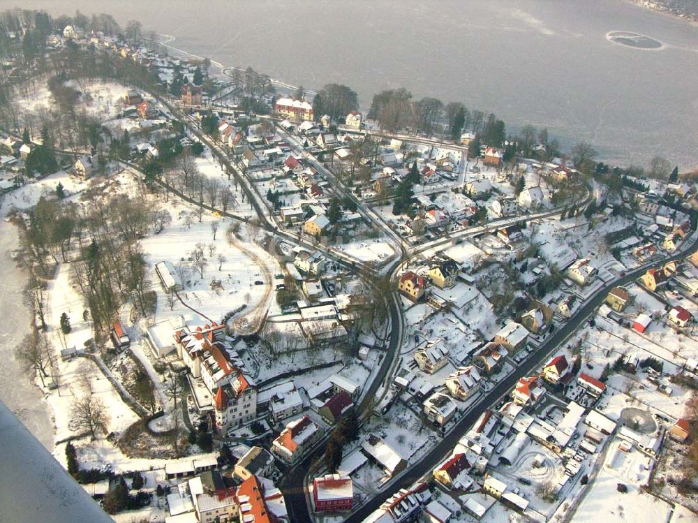 Buckow / Brandenburg von oben - Winterstimmung in der Kurstadt Buckow am Schermüzelsee 24.01.2006