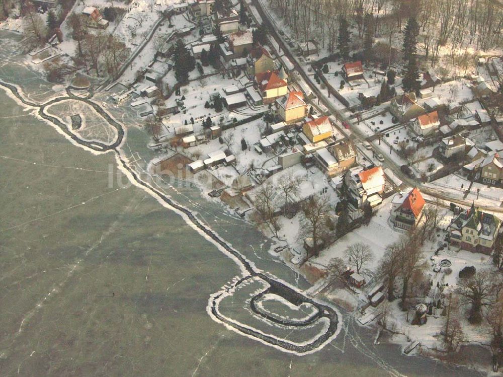 Luftbild Buckow / Brandenburg - Winterstimmung in der Kurstadt Buckow am Schermüzelsee 24.01.2006