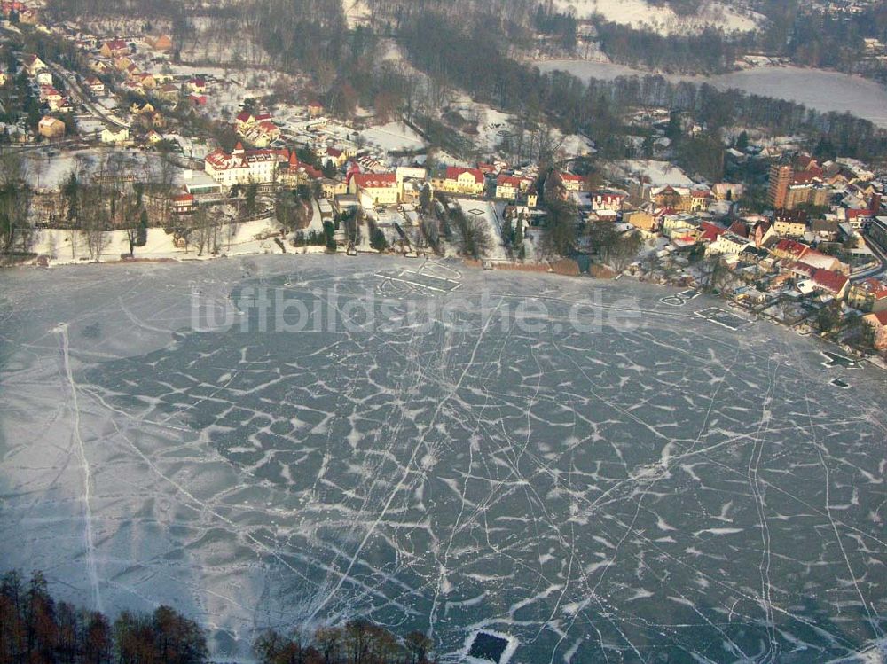 Luftaufnahme Buckow / Brandenburg - Winterstimmung in der Kurstadt Buckow am Schermüzelsee 24.01.2006