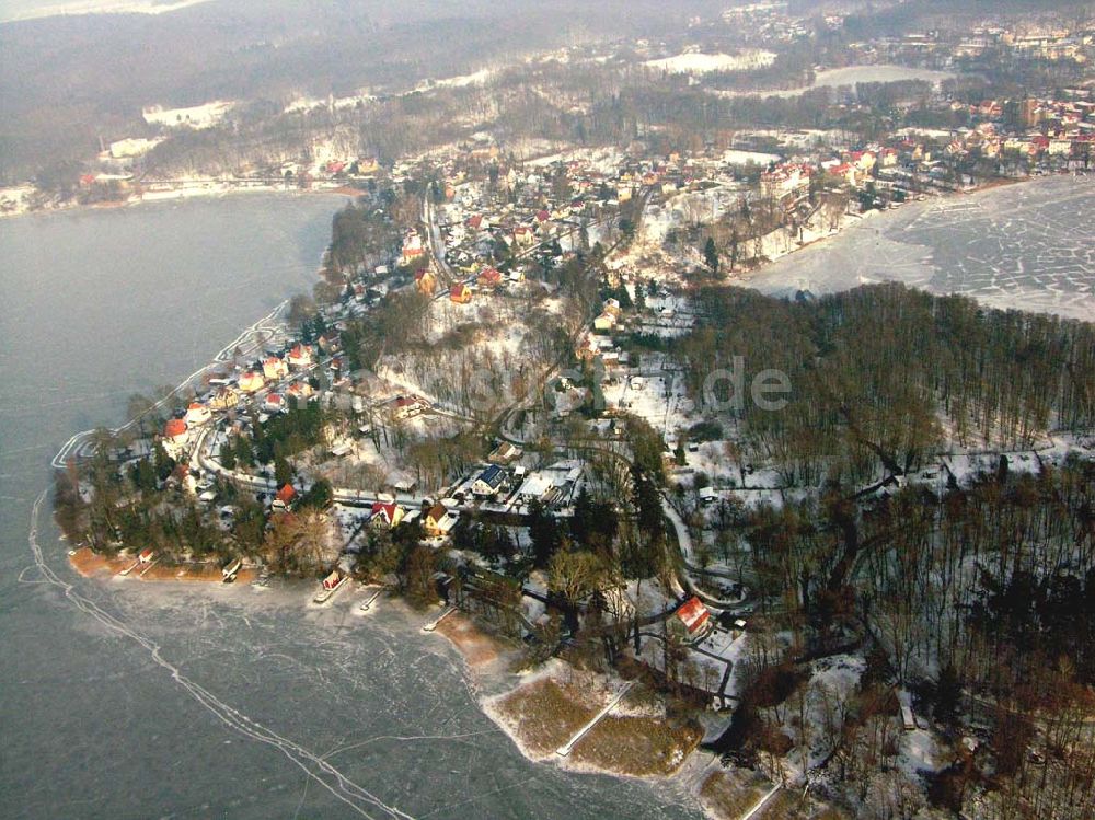 Luftbild Buckow / Brandenburg - Winterstimmung in der Kurstadt Buckow am Schermüzelsee 24.01.2006