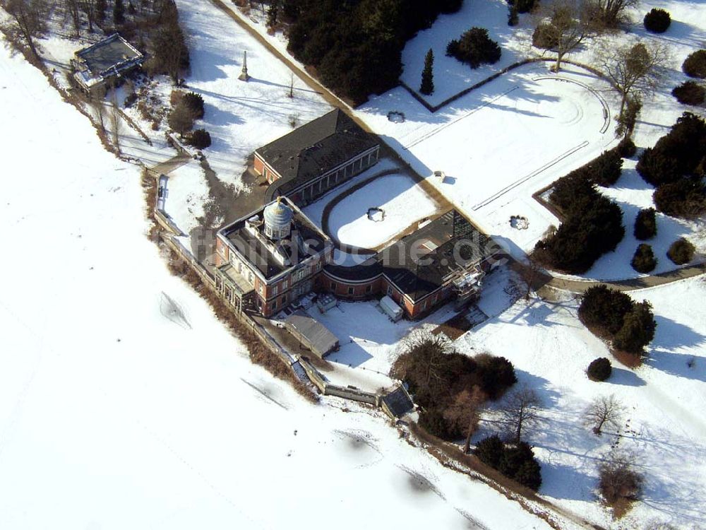 Potsdam/Brandenburg von oben - Winterstimmung am Marmorpalais im Neuen Garten in Potsdam Adresse: Marmorpalais Im Neuen Garten (Am Ufer des Heiligen Sees) 14469 Potsdam Email: mail@potsdam-sightseeing