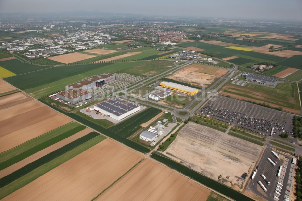 Mainz von oben - Wirtschaftspark Rhein-Main im Ortsteil Hechtsheim in Mainz im Bundesland Rheinland-Pfalz, Deutschland