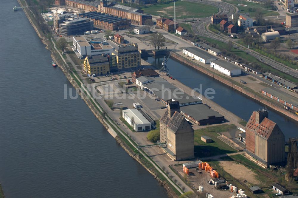 Luftaufnahme Magdeburg - Wissenschaftshafen in Magdeburg