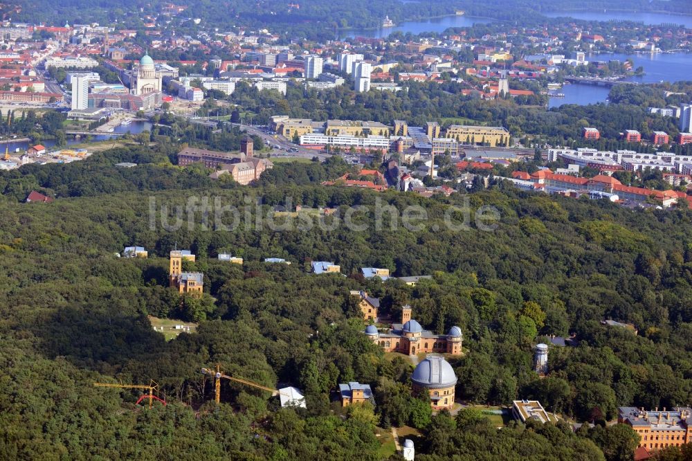 Luftaufnahme Potsdam - Wissenschaftspark Albert Einstein auf dem Telegrafenberg in Potsdam im Bundesland Brandenburg