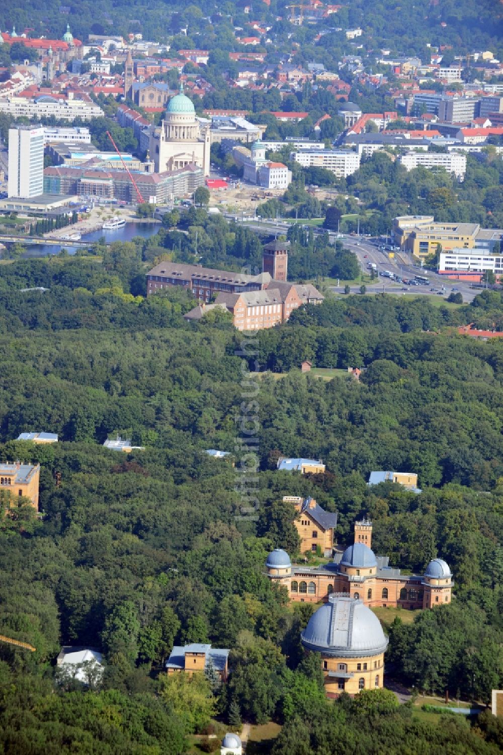 Potsdam von oben - Wissenschaftspark Albert Einstein auf dem Telegrafenberg in Potsdam im Bundesland Brandenburg