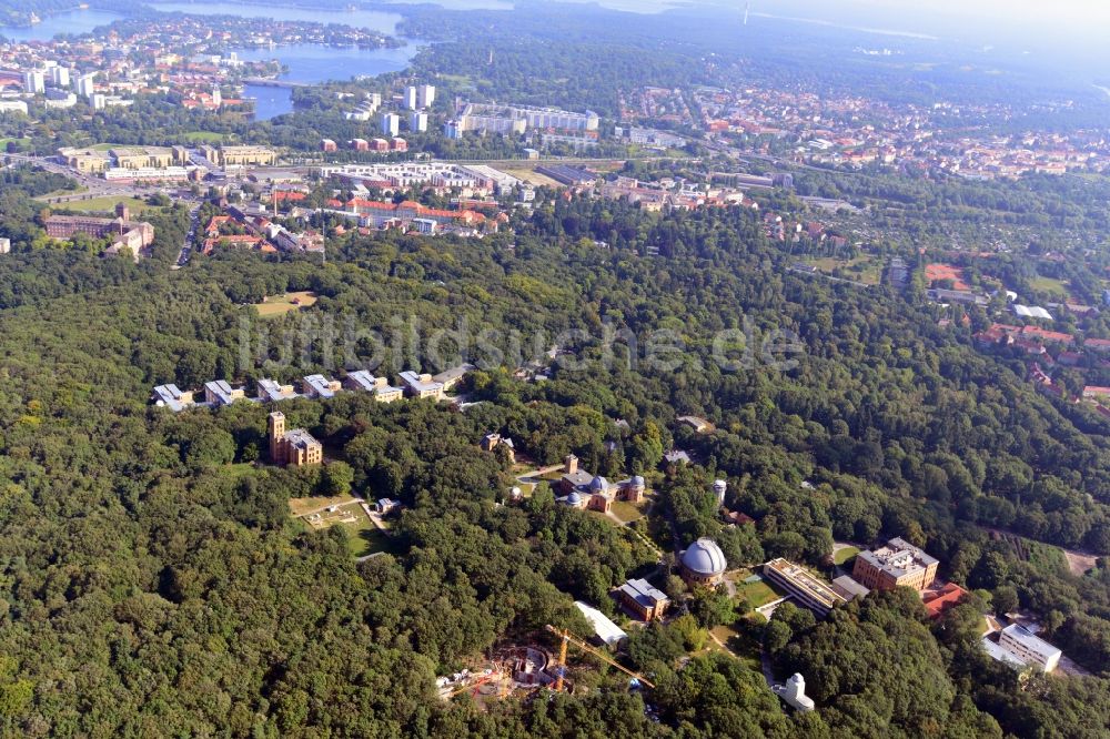 Luftaufnahme Potsdam - Wissenschaftspark Albert Einstein auf dem Telegrafenberg in Potsdam im Bundesland Brandenburg