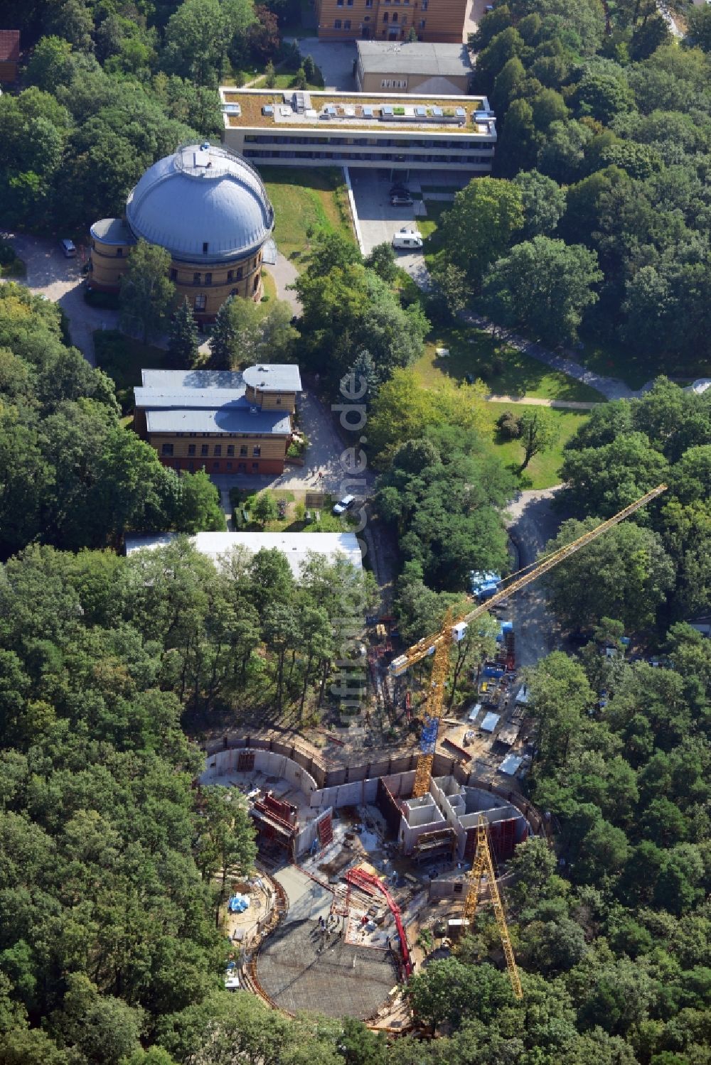 Potsdam von oben - Wissenschaftspark Albert Einstein auf dem Telegrafenberg in Potsdam im Bundesland Brandenburg