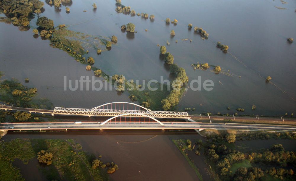 Luftaufnahme Lutherstadt Wittenberg - Wittenberg Elbbrücke