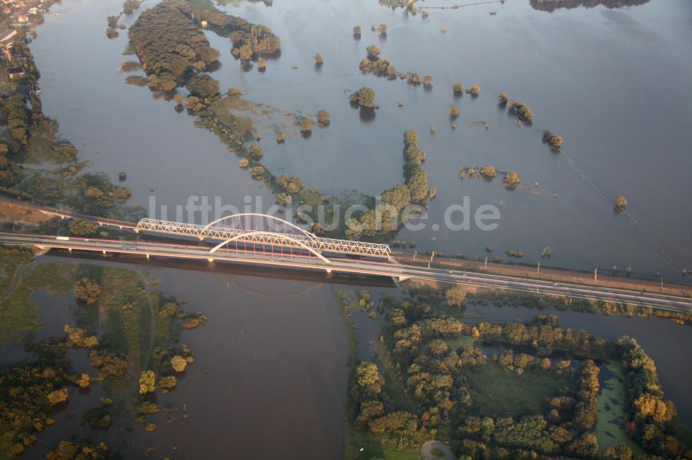 Lutherstadt Wittenberg von oben - Wittenberg Elbbrücke