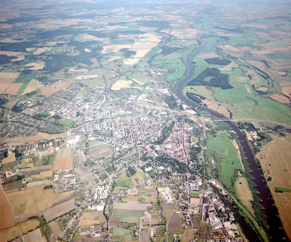 Luftbild Wittenberg - Wittenberg an der Elbe aus 8000 ft Höhe 09.07.02