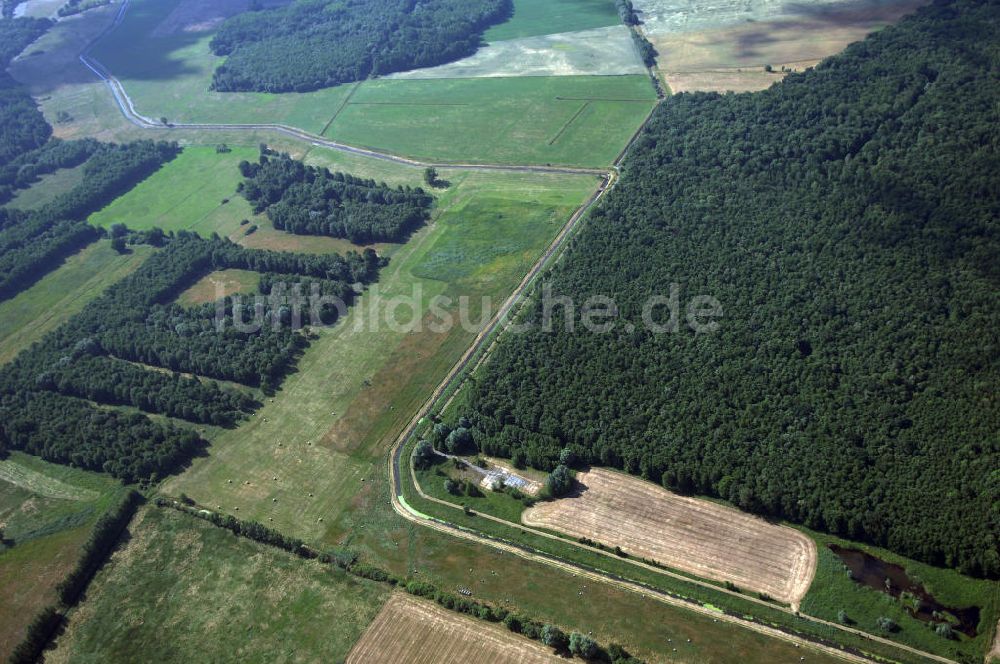 Lübbow von oben - Wälder in der Nähe von Lübbow