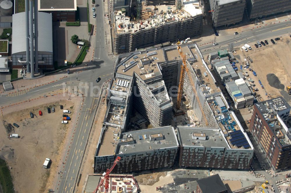 Hamburg von oben - Wohn- und Geschäftsgebäude Sumatra in der Hafencity in Hamburg