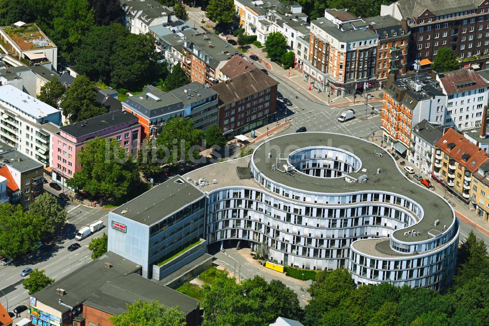 Luftaufnahme Hamburg - Wohn- und Geschäftshaus Hamburger Welle an der Lübecker Straße in Hamburg, Deutschland