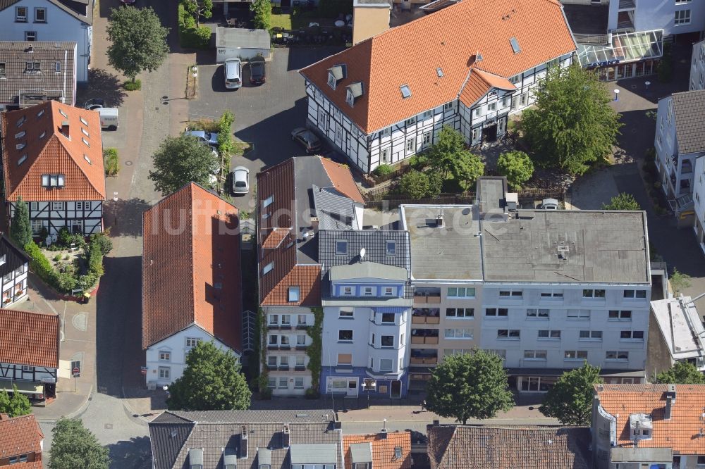 Unna aus der Vogelperspektive: Wohn- und Geschäftshaus der MARKUS GEROLD UNTERNEHMENSGRUPPE in Unna im Bundesland Nordrhein-Westfalen