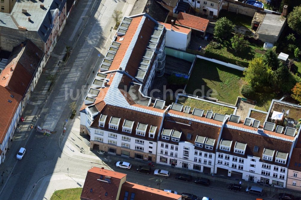 Luftbild Strausberg - Wohn- und Geschäftshaus- Neubau an der Breite Straße Ecke Klosterstraße in Strausberg im Bundesland Brandenburg