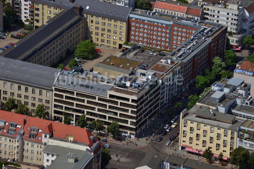 Luftbild Berlin - Wohn- und Geschäftshaus- Neubau- Gebäude Bismarck - Karree an der Bismarckstraße in Berlin Charlottenburg