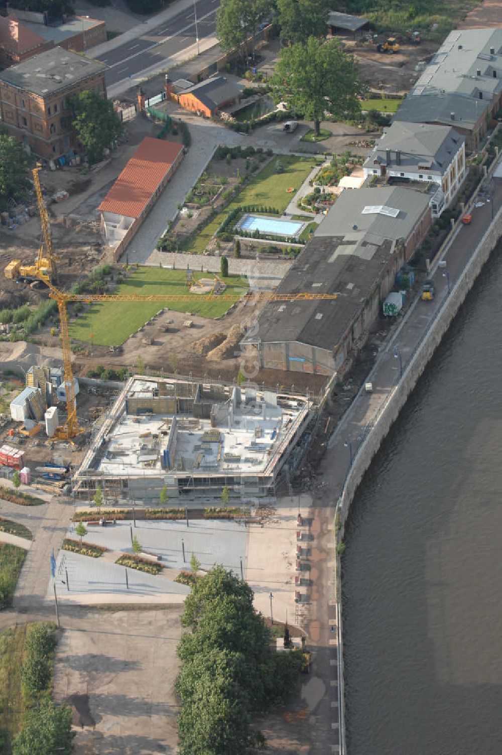 Luftbild Magdeburg - Wohn- und Geschäftshaus Am Stadtplatz in Magdeburg