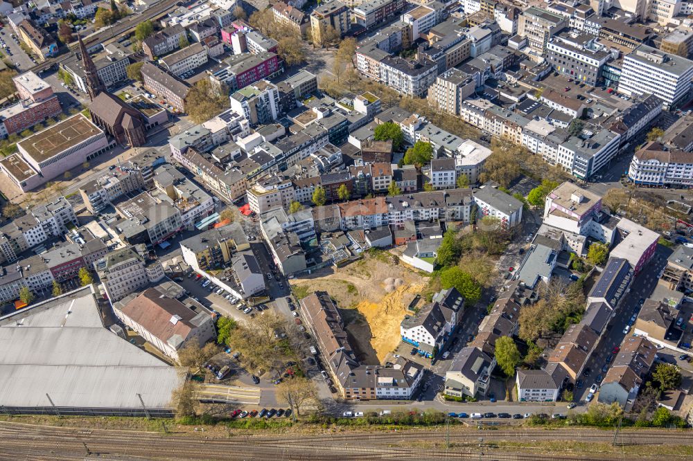 Bochum aus der Vogelperspektive: Wohn- und Geschäftshaus Viertel in Bochum im Bundesland Nordrhein-Westfalen, Deutschland