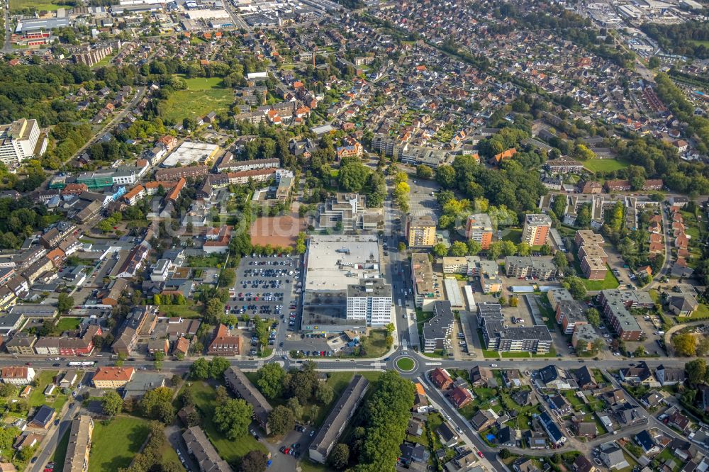 Luftbild Hamm - Wohn- und Geschäftshaus Viertel mit Einkaufszentrum an der Rautenstrauchstraße - Friedrich-Ebert-Straße in Hamm im Bundesland Nordrhein-Westfalen, Deutschland