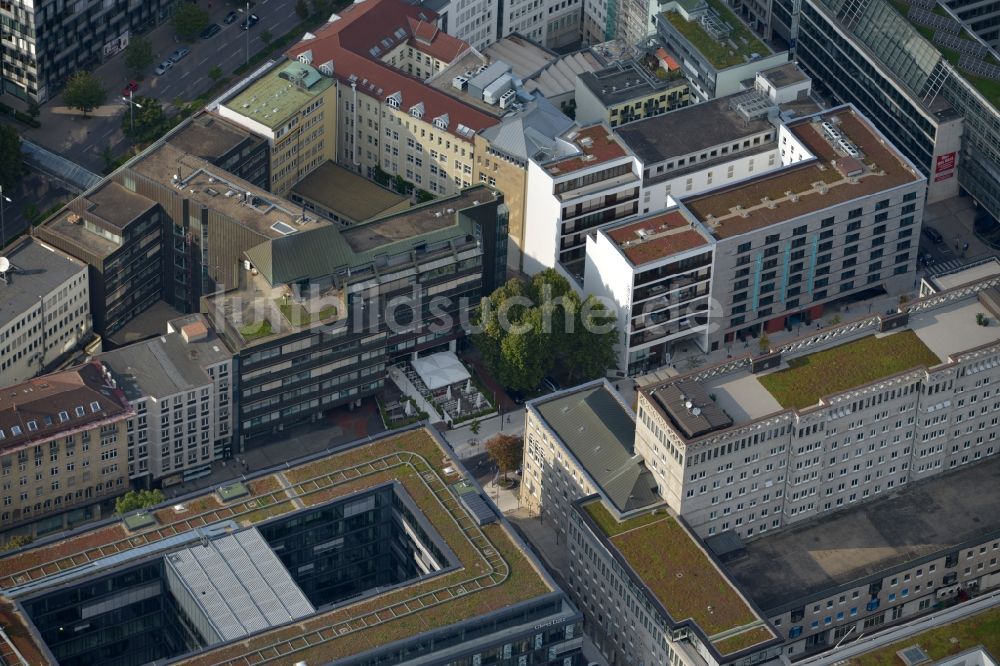 Luftbild Stuttgart - Wohn-und Geschäftshausneubau in der Lautenschlagerstraße in Stuttgart in Baden-Württemberg