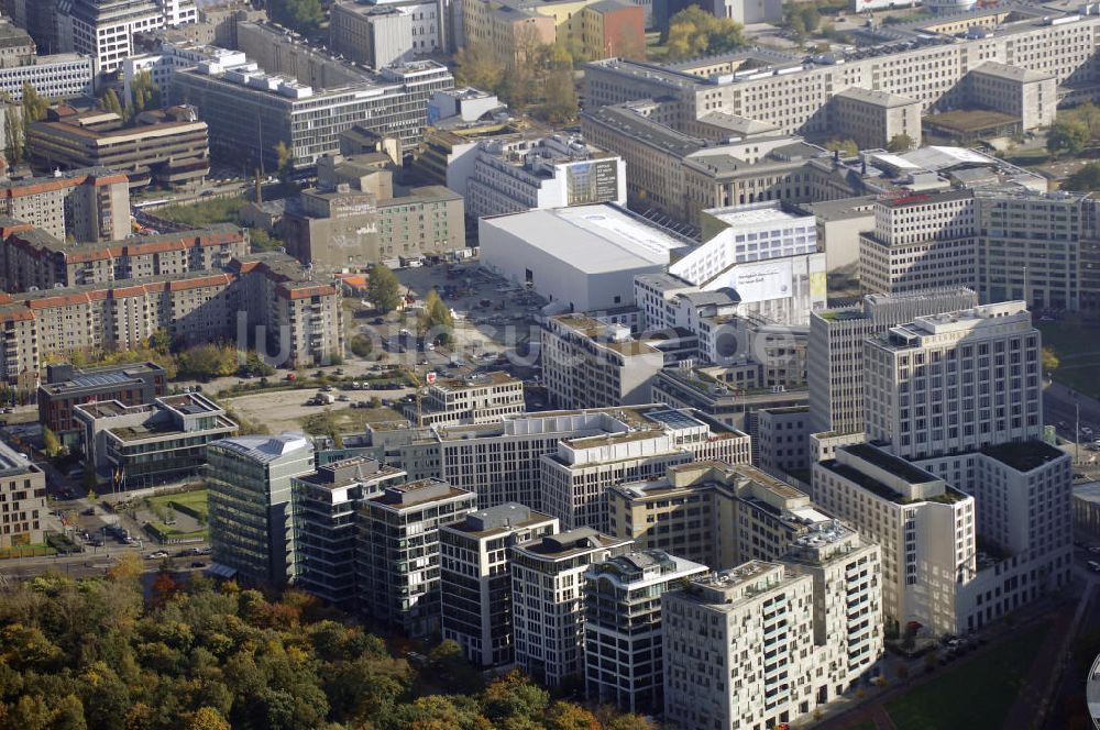 Luftbild Berlin - Wohn- und Geschäftshausviertel an der Lennestraße / Ebertstraße / Leipzigerstraße in Berlin-Mitte