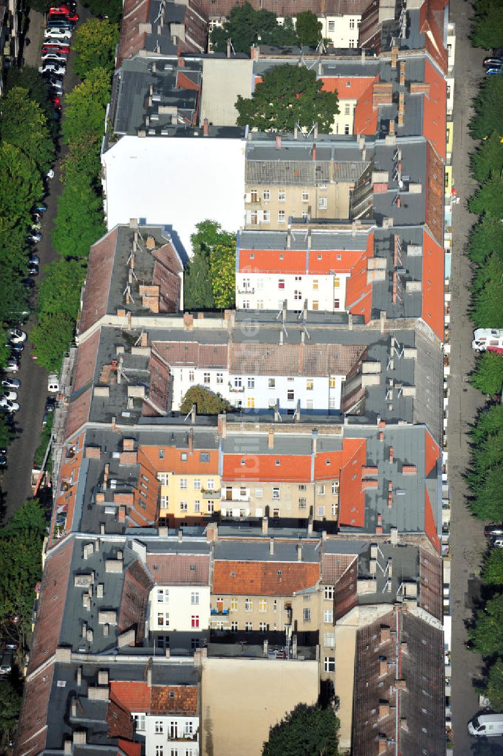 Berlin Prenzlauer Berg von oben - Wohn- und Geschäftshäuser in Berlin-Prenzlauer Berg