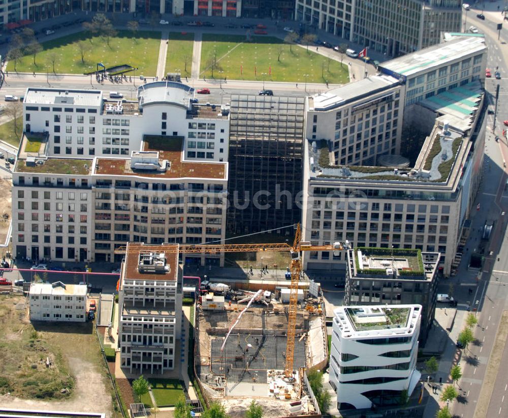 Luftbild Berlin - Wohn- und Geschäftshäuser am Leipziger Platz in Berlin-Mitte