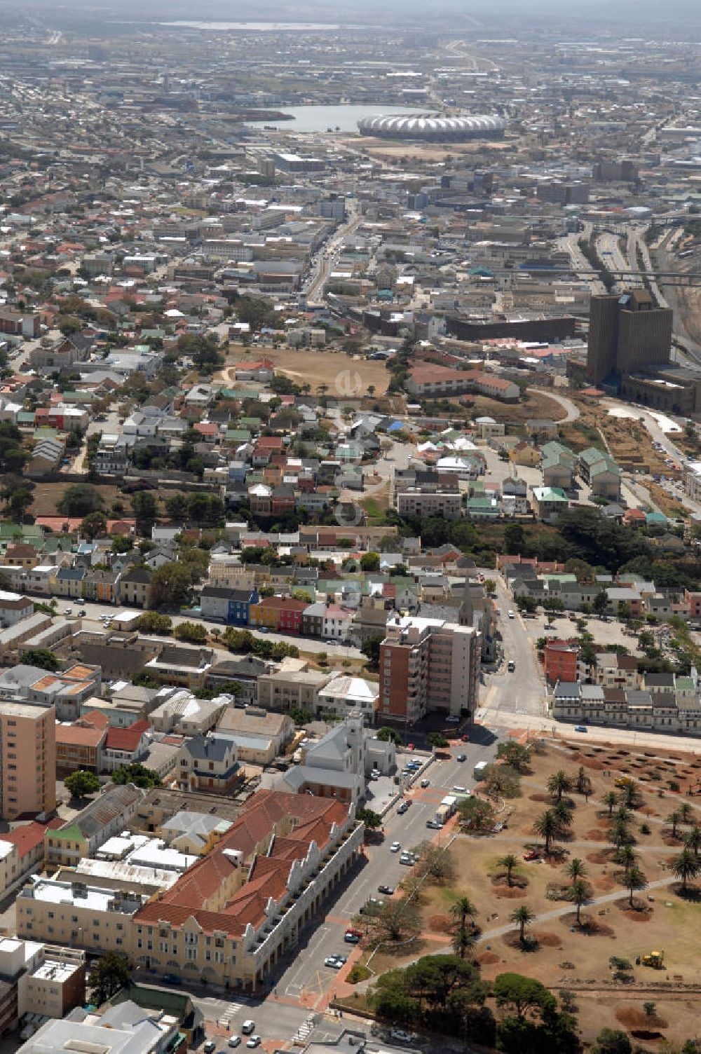 Luftaufnahme Port Elizabeth - Wohn- und Industriegebiet an der Govan Mbeki Avenue und dem Settlers Highway in Port Elizabeth