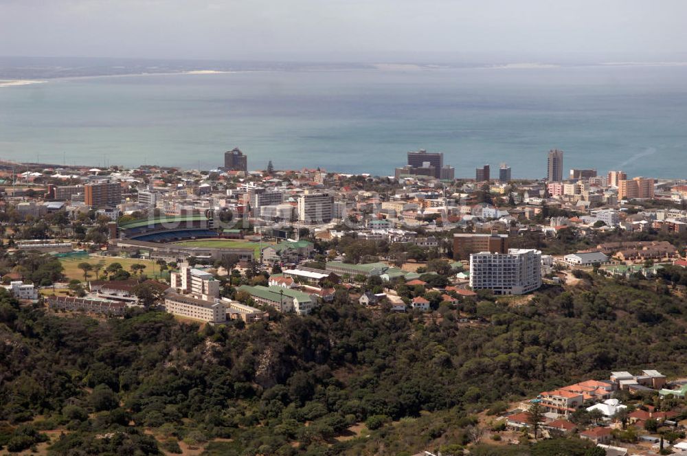 Luftaufnahme Port Elizabeth - Wohn- und Industriegebiet in Port Elizabeth Central mit dem sahara oval st Georges cricket ground