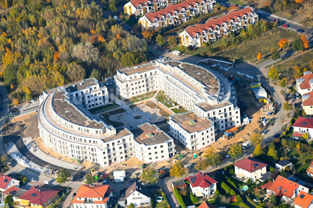 Schwanebeck von oben - Wohnanlage Am Eichenring in Schwanebeck im Bundesland Brandenburg, Deutschland