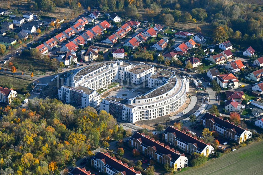 Schwanebeck aus der Vogelperspektive: Wohnanlage Am Eichenring in Schwanebeck im Bundesland Brandenburg, Deutschland