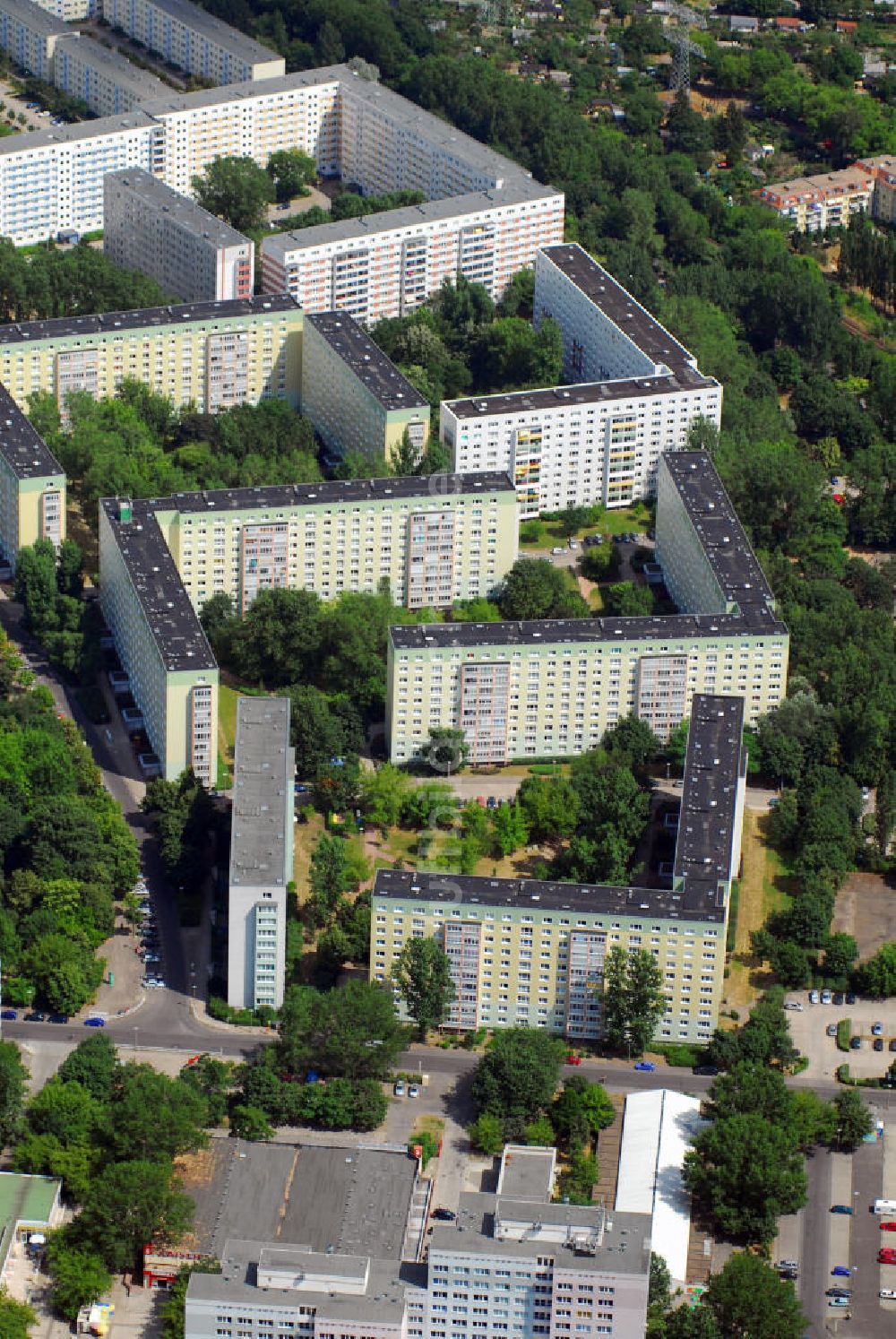 Luftaufnahme Berlin Lichtenberg - Wohnanlage Mellenseestraße