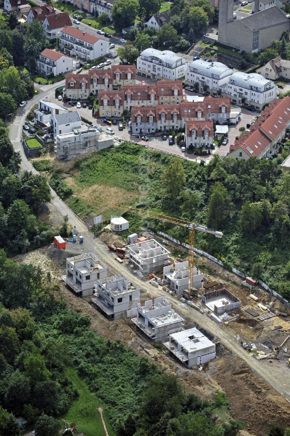 Bad Vilbel von oben - Wohnanlage am Tannenweg