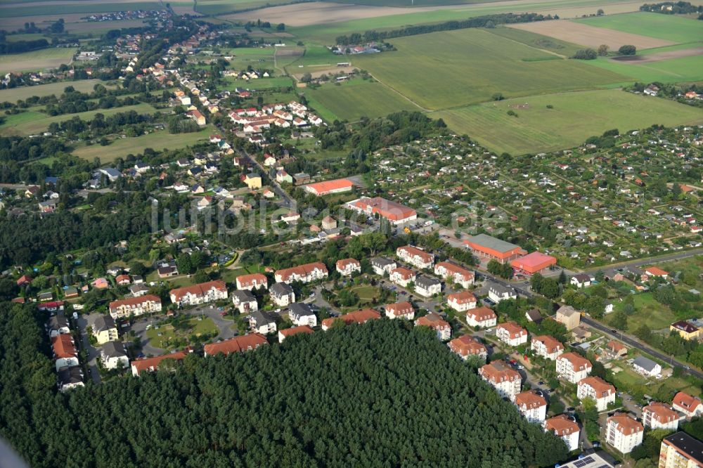 Velten von oben - Wohnanlage / Wohngebiet Am Kuschelhain in Velten im Bundesland Brandenburg