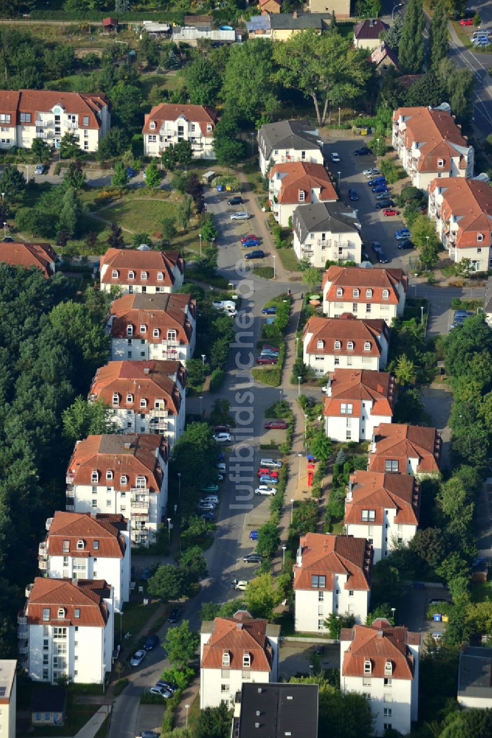 Luftaufnahme Velten - Wohnanlage / Wohngebiet Am Kuschelhain in Velten im Bundesland Brandenburg