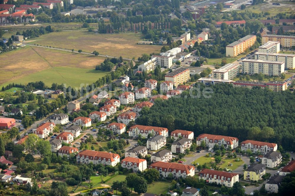 Velten von oben - Wohnanlage / Wohngebiet Am Kuschelhain in Velten im Bundesland Brandenburg