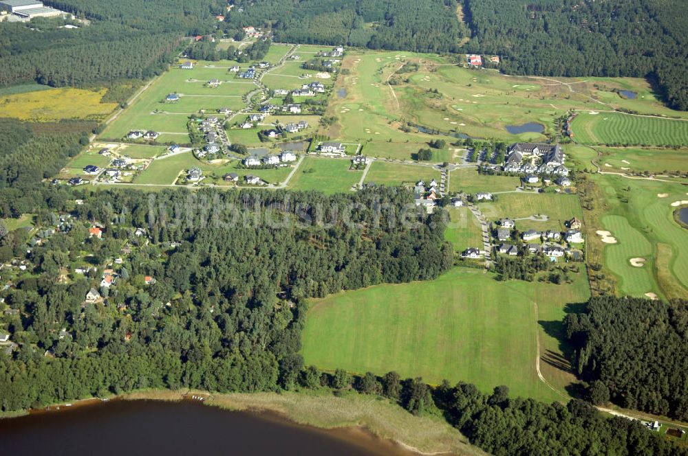 Luftbild Michendorf - Wohnanlagen der HVB Immobilien am Areal des malerisch gelegenen Golf- und Country Club Seddiner See