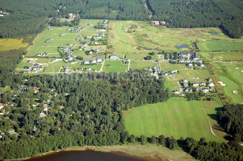 Luftaufnahme Michendorf - Wohnanlagen der HVB Immobilien am Areal des malerisch gelegenen Golf- und Country Club Seddiner See