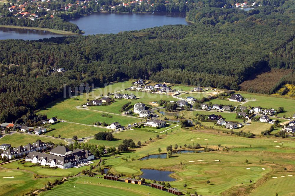 Luftbild Michendorf - Wohnanlagen der HVB Immobilien am Areal des malerisch gelegenen Golf- und Country Club Seddiner See