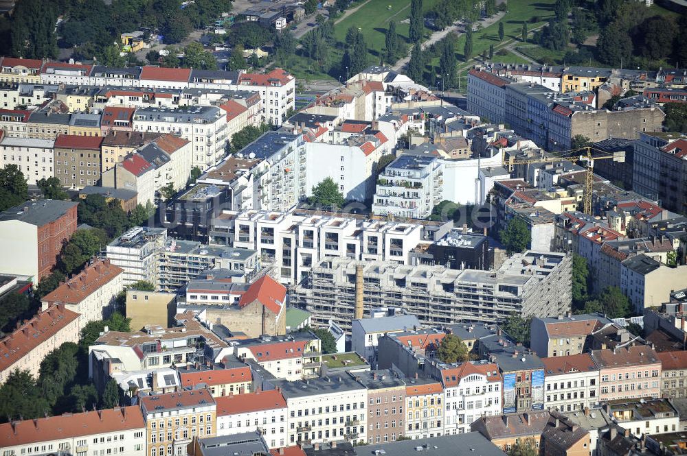 Luftaufnahme Berlin Prenzlauer Berg - Wohnanlagen der Kastaniengärten und Marthashof Berlin-Prenzlauer Berg