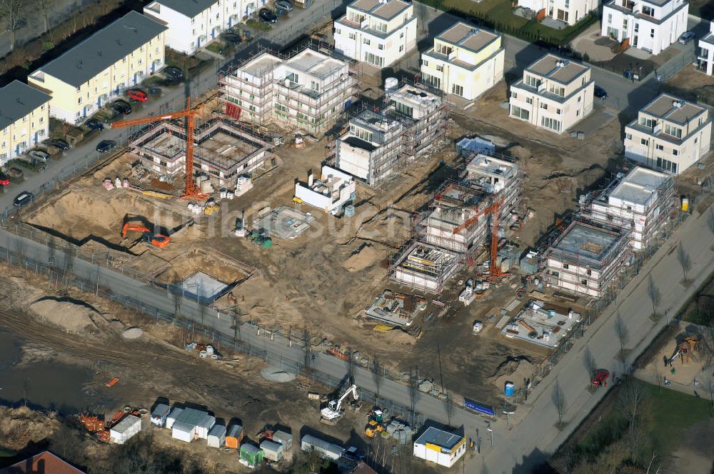 Berlin von oben - Wohnanlagenneubau in Berlin-Dahlem der cds Wohnbau Berlin GmbH