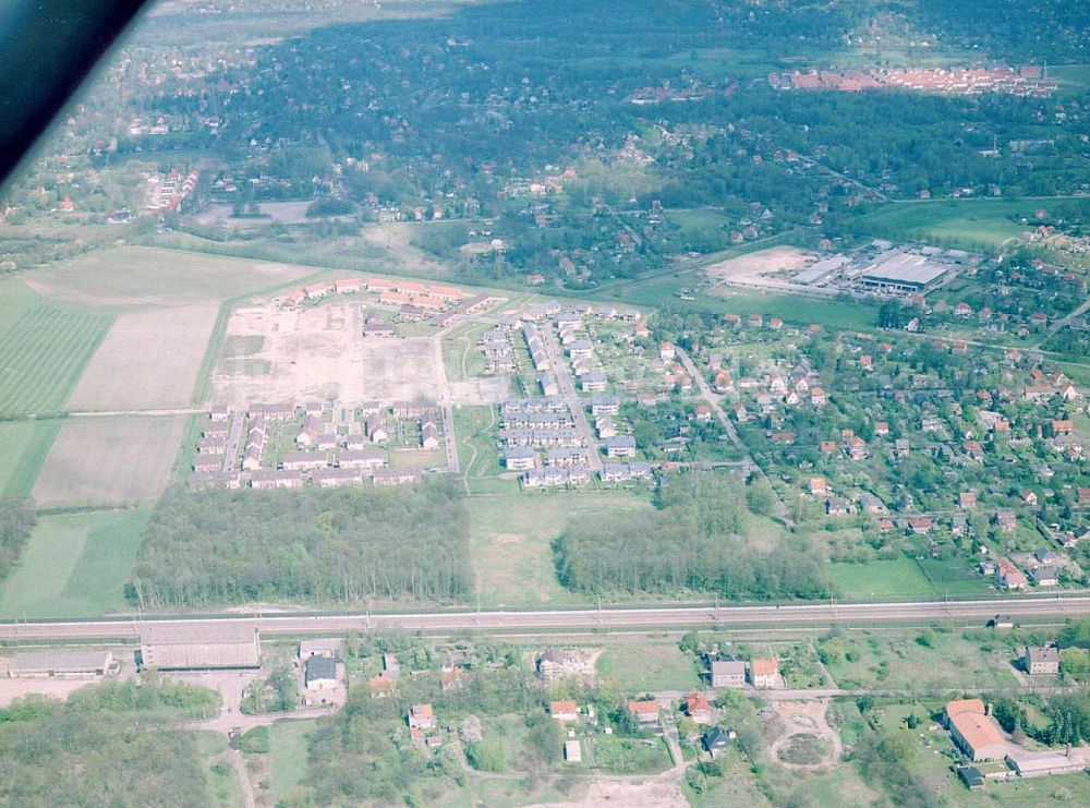 Luftbild Dallgow / Brandenburg - Wohnanlagenneubau der Content Berlin Bauträger GmbH in Dallgow / Brandenburg