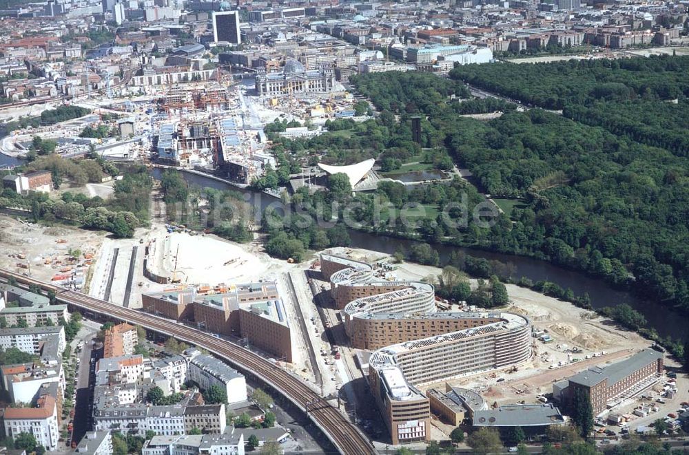 Luftaufnahme Berlin - Moabit - Wohnbau am Moabiter Werder in Berlin-Moabit.