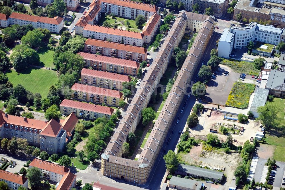 Halle (Saale) von oben - Wohnbauanlage in Halle (Saale) im Bundesland Sachsen-Anhalt