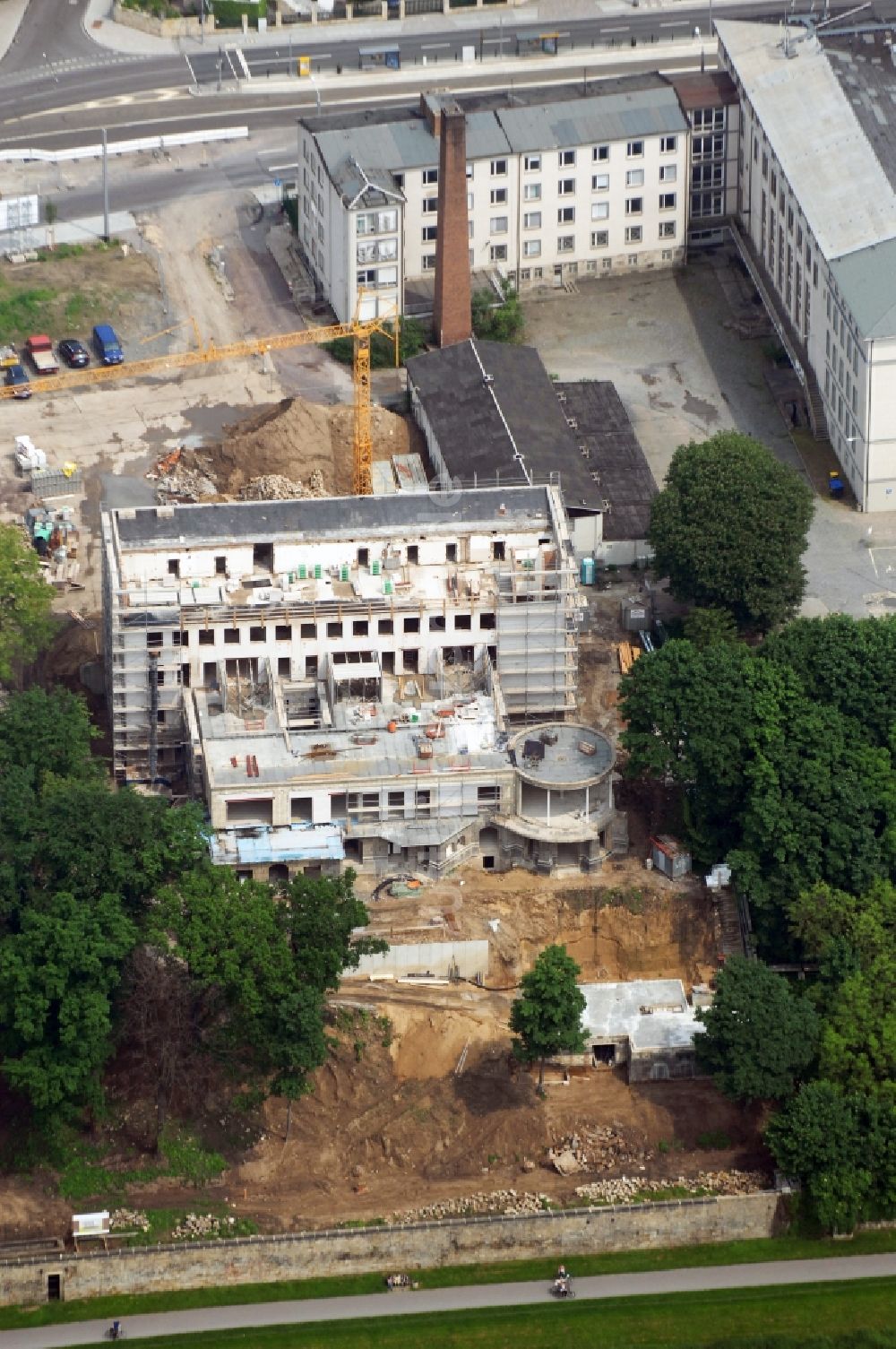 Luftbild Dresden - Wohnbauprojekt Dresden-Elbhang in Dresden-Loschwitz in Sachsen