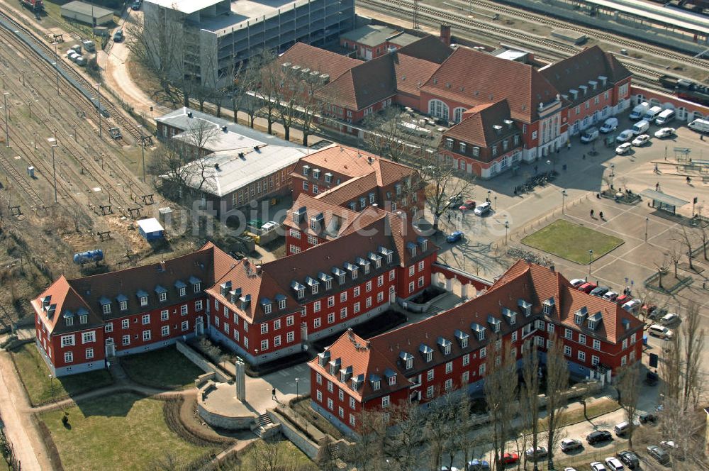 Luftbild Frankfurt (Oder) - Wohnbebauung Kiliansberg und Bahnhof Frankfurt (Oder)